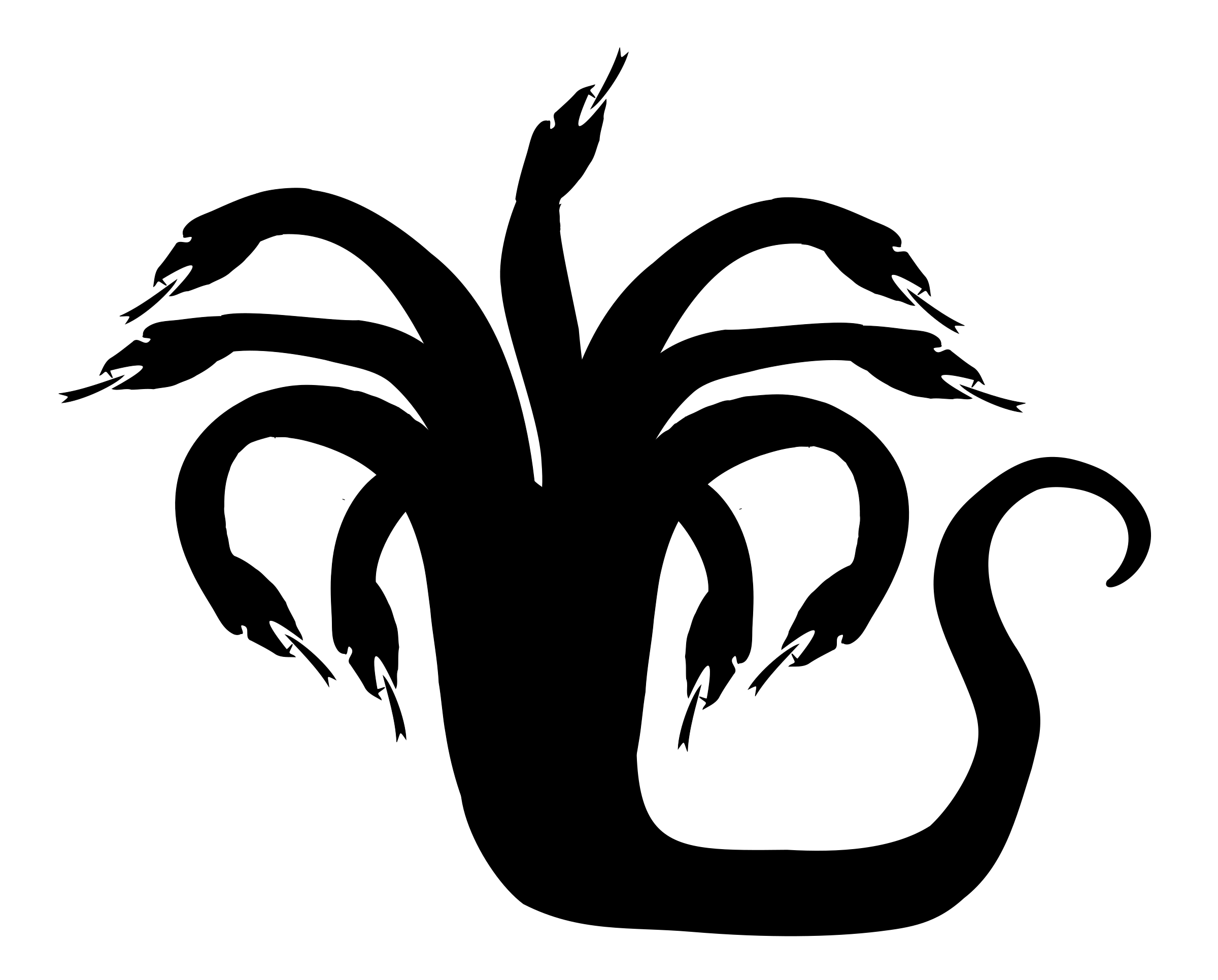 CC0 hydra silhouette vector clipart